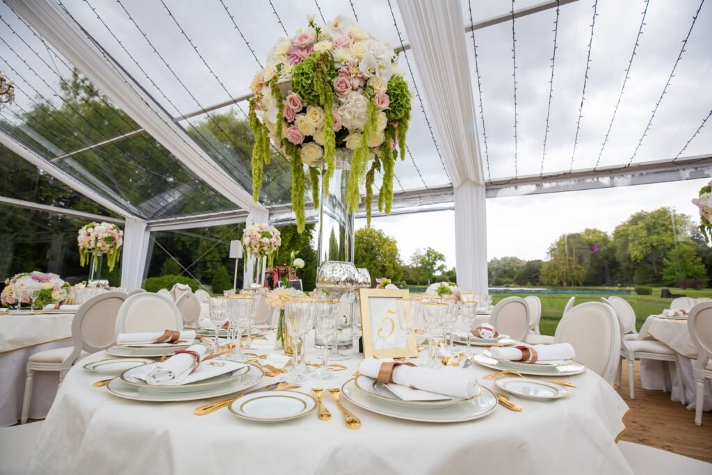 Table Setting with Tablecloth
